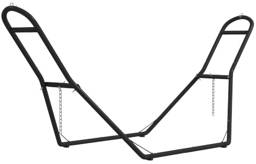 Outsunny Support de Hamac pour 2-3 Personnes Portable 2,75 à 4 m Noir