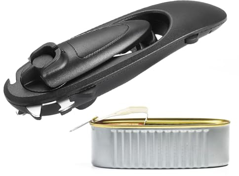 Handheld Can Opener - Manual Multi Tool, 8-in-1 Bottle Opener, Ergonomic Kitchen Gadget | Cans, Jars, Bottles, Seniors Friendly, Home Cooking, Camping, Picnic, Portable Kitchen Accessory, Food Prep He