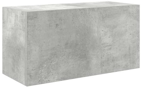 WRJENFSC Armario de pared para baño de color gris cemento, armario colgante con resorte de gas, armario compacto de madera para uso versátil en el baño y el salón, 60 x 25 x 30 cm
