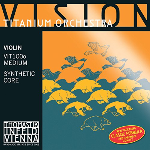 Thomastik Einzelsaite für 4/4 Violine Vision Titanium Orchestra - G-Saite Kunststoffkern, Rein-Silber umsponnen, mittel
