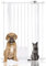 Bettacare Haustiergitter mit Verriegelbarer Katzenklappe, 75cm - 84cm, Weiß, 104cm in der Höhe, Extra Hohes Haustier Sicherheitsgitter mit Katzenklappe, Einfache Installation