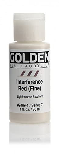 Pro-Art Golden Fluid Peinture Acrylique 28,3 g Rouge interférence Fine