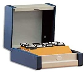 REXEL 3410300 Karteikasten, DIN A6 hoch, grau lackiert