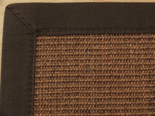 Astra Sisal Teppich Manaus mit Bordüre Farbe braun Coffee 100% Sisal - 18 Größen, Größe: 140x200 cm