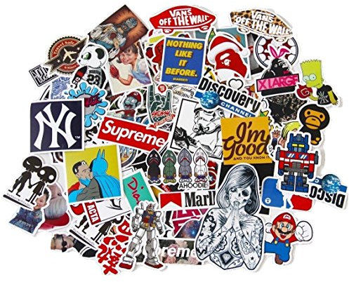 StickerFactory, confezione da 150 pezzi) per set di adesivi in vinile, diversi stili assortiti per Skateboard e Snowboard, da bicicletta, trolley da auto Bumper Stickers Pack, Vintage, Pop Art, Set di adesivi, motivo: Graffiti