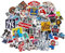 StickerFactory, confezione da 150 pezzi) per set di adesivi in vinile, diversi stili assortiti per Skateboard e Snowboard, da bicicletta, trolley da auto Bumper Stickers Pack, Vintage, Pop Art, Set di adesivi, motivo: Graffiti