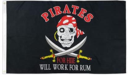AZ FLAG - Bandera Pirata Fabricante De Ron - 150x90 cm - Bandera Con Calavera 100% Poliéster Con Ojales de Metal integrados - 110g - Colores Vivos Y Resistente A La Decoloración
