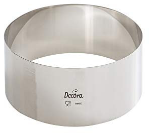 Decora 0063745 Cadre Cercle Acier Inoxydable Diamètre 12 x 6 cm, Argent