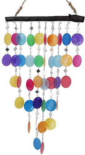 GURU SHOP Muschel Mobile, Ethno Windspiel, Sonnenfänger - Bunt, 60x30x2 cm