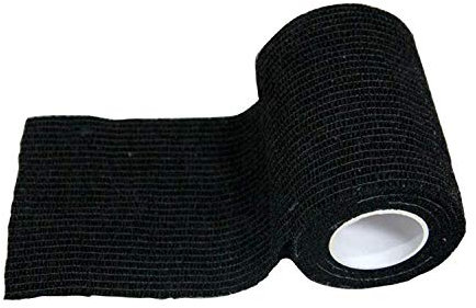 nilo Selbstklebender Verband - 6 Rollen 7,5cm x 4,5m / Selbsthaftende Bandage für Tiere und Menschen/atmungsaktive & elastische Binde/Haftbandage selbstklebend in Schwarz