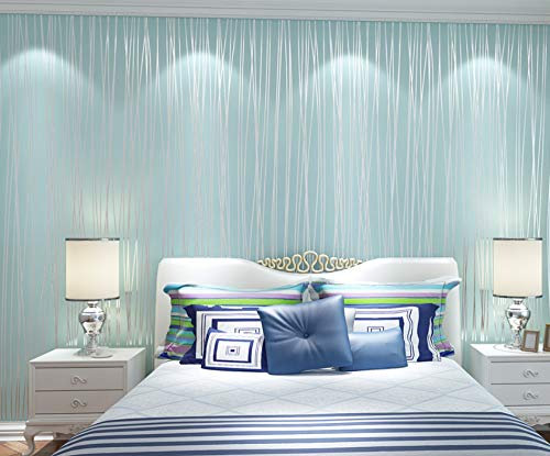 Vliestapete 3D vertikale Streifen hellblau Tapete esszimmer kinderzimmer flur schlafzimmer Wohnzimmer Dekoration