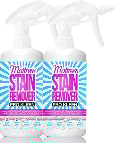 Pro-Kleen Mattress Stain Remover and Cleaner with Odour Neutraliser Removes Stains Caused by Urine, Blood, Vomit and Faeces 2 x 500 ml