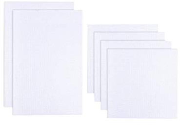 EXCEART Bausätze Baumwollfabrik 6 Stücke Kreuzstich Tuch DIY Handwerk Stickerei Stoff für Handarbeit Nähen (2 Stücke 12X18 Zoll Und 4 Stücke 12X12 Zoll) Handarbeitsstoff Sticktuch