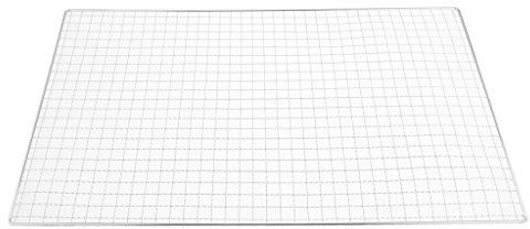 Inzopo - Griglia di ricambio per barbecue, in rete di ferro, 50 x 30 cm, antiaderente, per pesce, verdure, fumo, forno, arrosto, brasatura, approvato dalla FDA, riutilizzabile e facile da pulire