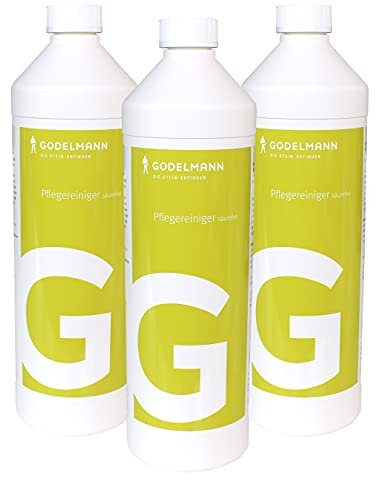 3x GODELMANN Steinreiniger außen | Pflegereiniger für Pflastersteine, Terrassenplatten & Gartenmauersteine aus Beton | 3,0 l säurefrei