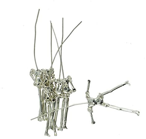 Sharplace 6Pcs Neuheit Charme Klassische Puppen Gerippe DIY Schmuckherstellung Anhänger, Tibetanisches Silber