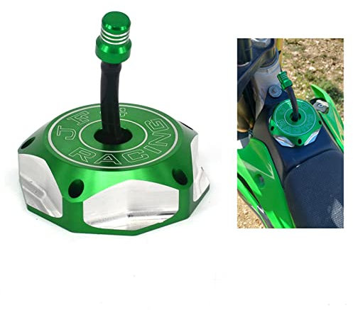 Motorrad-CNC-Gas-Tankdeckel, Aluminium-Billet mit Entlüftungsschlitz, für YZ WR KX KLX KFX 85 125 250 450 RMZ 250 450 Motor Dirt Pit Bike, Grün