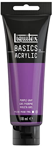 Liquitex 8870080 Basics Acrylfarbe Lilagrau – 118ml Tube, lichtecht, mittlere Viskosität, seidenglänzend, monopigmentiert, Archivqualität