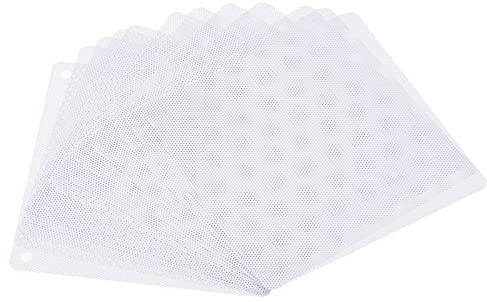 MECCANIXITY 120mm Computer Fan Filter Grills PVC Mesh Dustproof Case Cover for Computers, White Pack of 12
