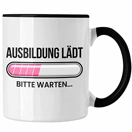 Trendation - Azubine Tasse Geschenk für Auszubildende Start Ausbildung Geschenkidee Spruch (Schwarz)