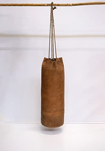 Retro Boxsack Tyson aus Leder Vintage Look