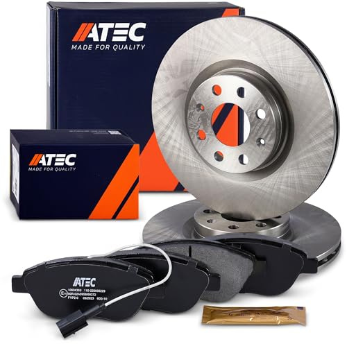 ATEC Germany Bremsenset Vorderachse inkl. Bremsscheiben Ø 284 mm Belüftet + Bremsbeläge Vorne Kompatibel mit FIAT GRANDE PUNTO (199_)