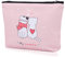 Damen Kosmetiktasche Multifunktionaler Kulturtasche für Reisen Make-up Tasche Cartoon Gedruckt Multifunktion Organizer Pouch Bag Mäppchen Klein Canvas Handbag PinkCat