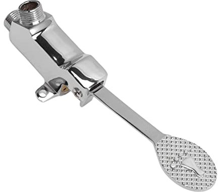 Ensemble de Robinet à Pédale, Valve à Pédale + Vis D'expansion + Robinet + Sortie, Pompe à Eau à Pédale sans Contact, Kit de Robinet D'eau à Commande au Pied en Acier Inoxydable, Montage Facile et San