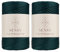 2 Garnstrange Sensy Premium Polyesterseil 5 mm 104 Yards - 100% Polypropylen-Kordel für Makramee, Häkeltasche, Häkelgarn - Geschenk für Strickwaren (Waldgrün)