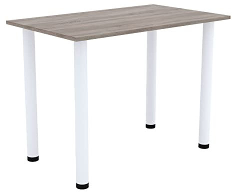AKKE Esszimmertisch 90 cm x 60 cm Esstisch Kleiner Tisch Küchentisch Schreibtisch Dining Table Esszimmermöbel Weiße Beine