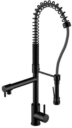 Steinberg Serie 100 Küchenarmatur, mit Handbrause, Ausladung 156mm, schwenkbar, 1001480, Farbe: Mattschwarz