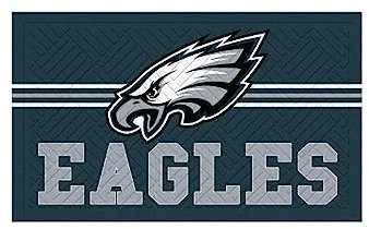 Team Sports America NFL Fußmatte für den Eingangsbereich, 71,1 x 40,6 cm, geprägte Kreuzluke, rutschfeste Unterseite, Heimdekoration für drinnen und draußen (Philadelphia Eagles)