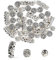 40 Stück 3 Stile Zwischenperlen Metallperlen Antik Silber Metall Spacer Perlen zum Basteln Bastelperlen Set zum Auffädeln für DIY Schmuck Armbänder Schmuckherstellung Schmuckzubehör