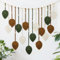 Betylifoy Makramee Wandbehang Wandteppich Groß Boho Deko Makramee Blätter Wandteppich Gewebtes Wandbehang Dekor für Schlafzimmer Wohnzimmer Kinderzimmer (Khaki)
