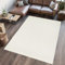 TAPISO Agra Teppich Creme Einfarbig Schlingen Teppich mit Fransen Modern Boho Design Weich Loop Optik Wohnzimmer Schlafzimmer ÖKO-TEX 120 x 170 cm