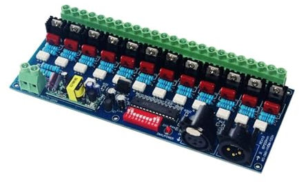Decoder DMX512 ad Alta Tensione AC110V-220V 6/12 canali 50HZ 6/12CH dimmer DMX for Illuminazione scenica con lampadine a incandescenza (Color : WS-DMX-HVDIM-12CH)