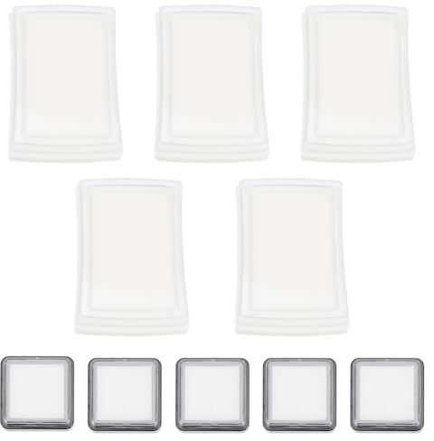 GORGECRAFT 10 Stück 2 Stile Leere Stempelkissen Trocken Leer Stempelkissen Keine Tinte Fingerabdrücke Ungetinktes Stempelkissen Für Handabdrücke Fingerabdrücke Tinte Nachfüllen DIY Malerei Bastel