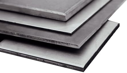 Evek Chapa de acero de 5 mm, placas de hierro 100 x 300 mm, corte individual posible