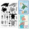 INFUNLY Schildkröte Transparent Briefmarken Zum Karte Herstellung 6.3x4.3 Meer Tier Transparent Stempel Ozean Qualle Gummi Briefmarken Hippocampus Seetang Silikon Briefmarken Zum Diy Scrapbooking