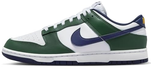 Nike Dunk Low Retro Herren Schuhe (FV6911-300, Fir/White/University Gold/Midnight Navy), Tanne/Weiß/University Gold/Midnight Navy, 45.5 EU