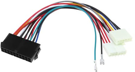 Be In Your Mind Adaptador de corriente ATX a AT de 20 pines ATX a 2 puertos, cable de alimentación convertidor de 6 pines, cable de alimentación de 20 cm, 18 AWG, adecuado para computadoras 286 386