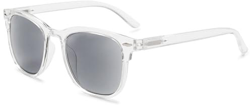 VEVESMUNDO Sonnenlesebrille Blaulichtfilter Lesebrillen Hornbrille Getönt Sonnen Sehhilfe Brillen mit sehstärke +1.0,+1.5,+2.0,+2.5,+3.0,+3.5,+4.0 (+1.5, 1 Stück Transparent Sonnenlesebrille)