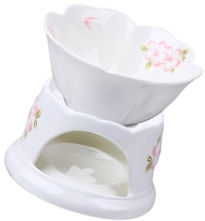 Garneck Electric Chocolate Melting Pot Ceramic Cheese Fondue Pot Tempering Machine with Candle