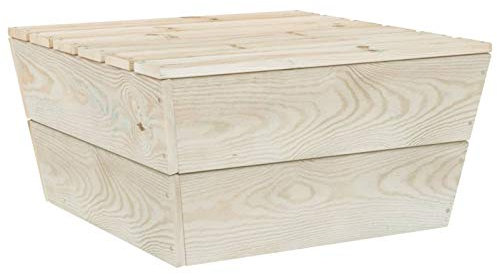 Mengtu Mesa de jardín de 60 x 60 x 30 cm, de madera de abeto impregnada, mesa de exterior, mesa de jardín, mesa de terraza, mesa de comedor, mesa de cocina, mesa de jardín, mesas exteriores decoración