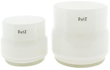 DutZ Collection DutZ Pot MAARTJE | weiß | mundgeblasenes Glas | Vase, Windlicht, bertopf | versch. Grössen (H 14 cm D 16 cm), 1474235,1474236