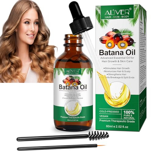 Batana Natural Oil for Hair Growth - Repairs Damaged Hair, Thicker Fuller Hair, Face & Body Massage Oil