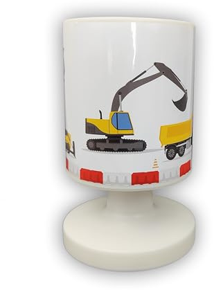 Niermann Standby Akku-Tischleuchte Baustelle, 2200mAh, 1,5 Watt LED, bis zu 8 Stunden Leeuchtdauer, inkl. USB Kabel, Kinderlampe, Kinderleuchte