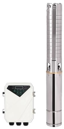 HEXEH 4 DC Tiefbrunnen-Solarwasserpumpe 110V 2HP 7,5m3/H MPPT-Controller Edelstahl Sun Power Hochdruck