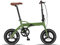 PACTO 14 Faltrad, 14 Zoll, Premium-Qualität, Aluminiumrahmen, leicht & tragbar, DoppelScheibenbremsen, Singlespeed, 12 kg, Klapprad, Hollandrad, Schwarz (Grün)