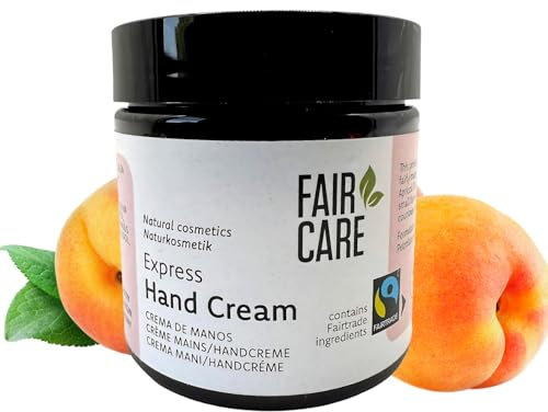 FAIR CARE Handcreme Aprikose 100ml - Express Hautpflege mit Fairtrade-Zutaten - nachhaltige Handpflege